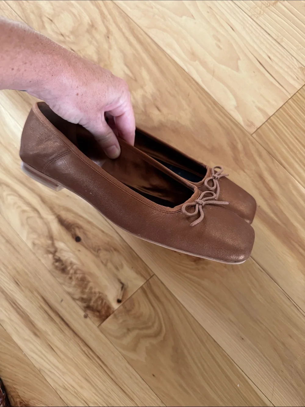 Dolce Vita Copper/Brown Square-Toe Ballet Flats
